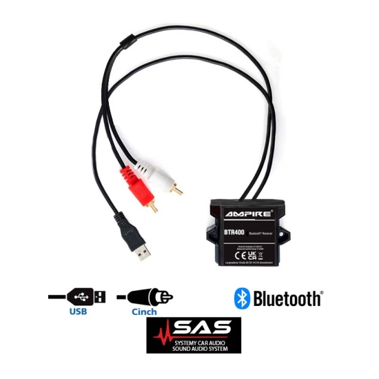 Adapter Bluetooth AMPIRE BTR400 Odbiornik Bluetooth